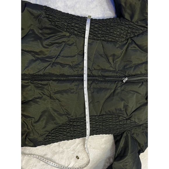 1 Madison Green Puffer‎ Down Coat Jacket Women's Size Small S Cinch Winter - Picture 5 of 9